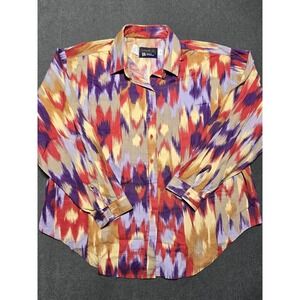 Panhandle Slim Womens XL Button Front Shirt Long Sleeve‎ Abstract Print
